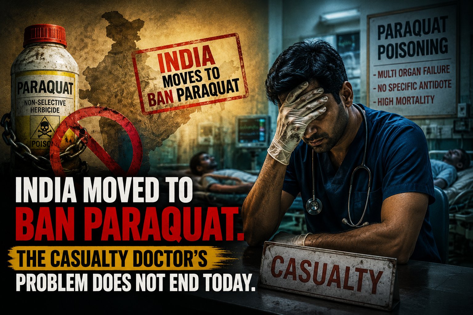 India moved to ban paraquat. The casualty doctor's problem does not end today.
